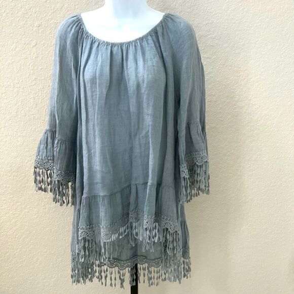 Saks Fifth Avenue Fringe Top (S) - Picture 1 of 9